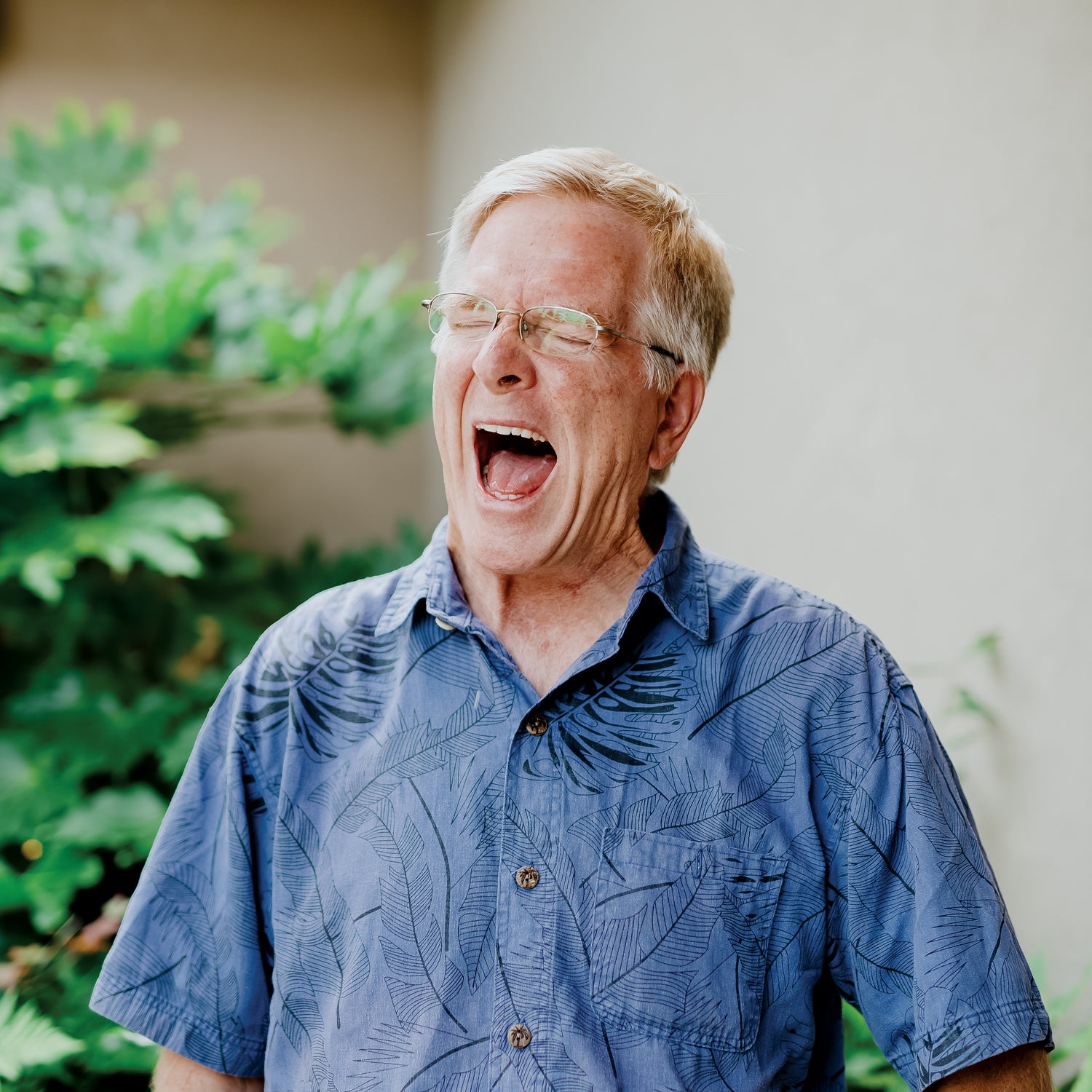 Rick Steves at his home in Edmonds, Washington on August 25, 2021.