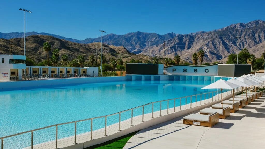 The wave pool at the Palm Springs Surf Club 