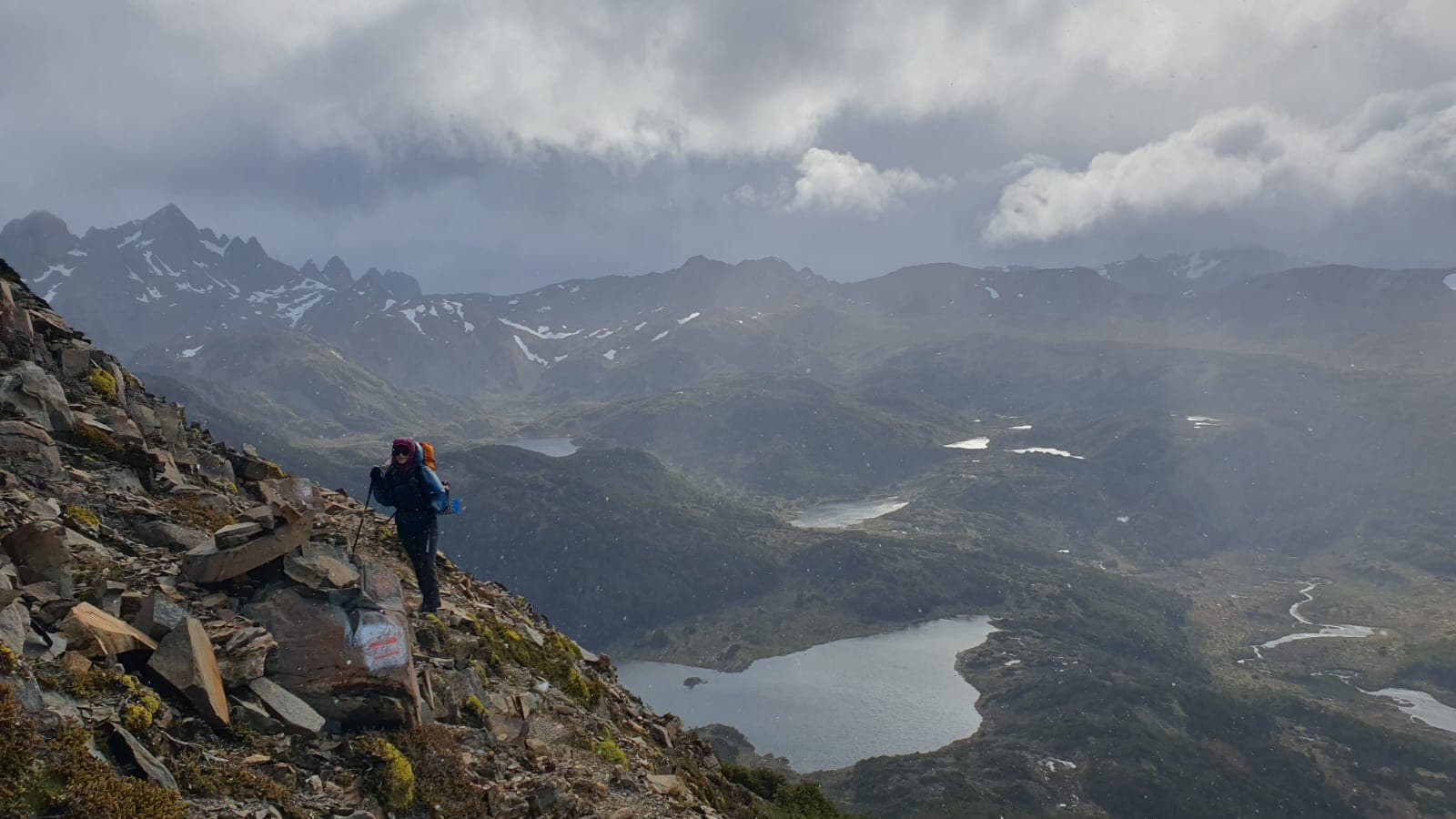 View of lake in Chilean Patagonia