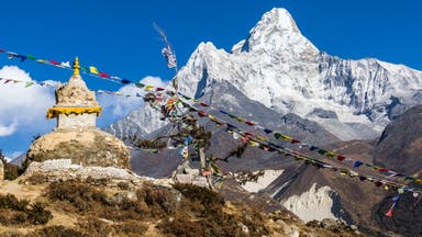 Mount Everest Climbers Visit the Pangboche Monastery to Pray for Safety