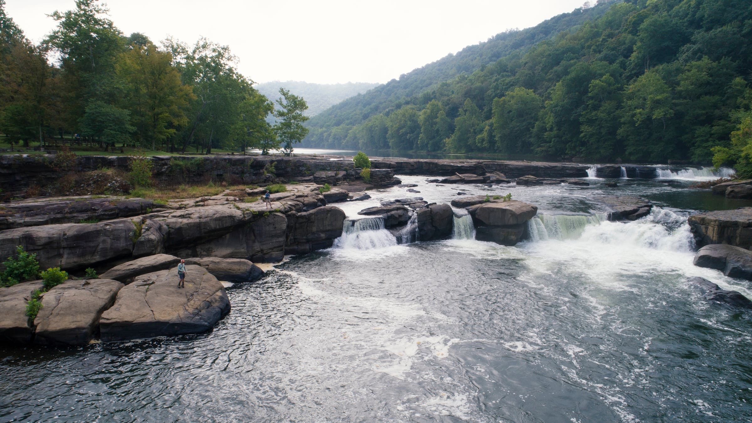 The cascades of Valley Falls, West Virginia