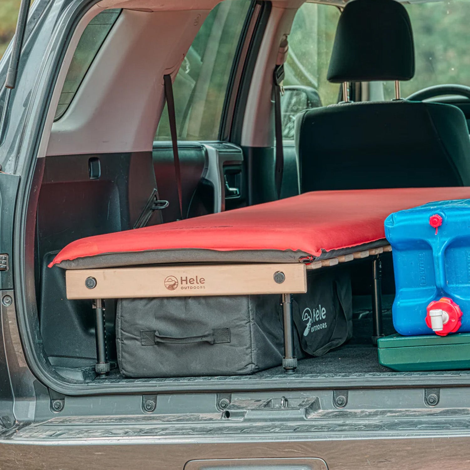 Hele Box Solo Car Camping Platform in back of SUV