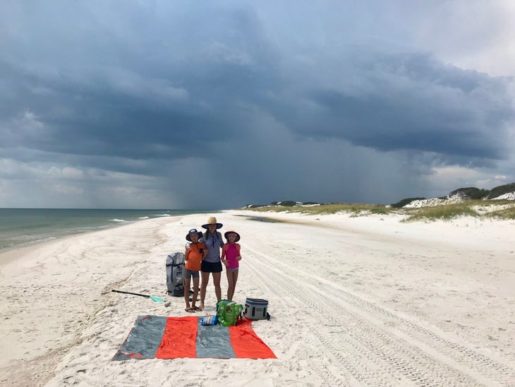 Family on the beach