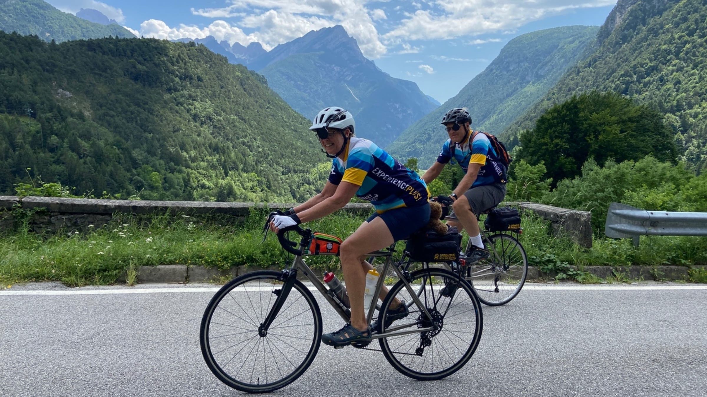 Mountain pass cyclists