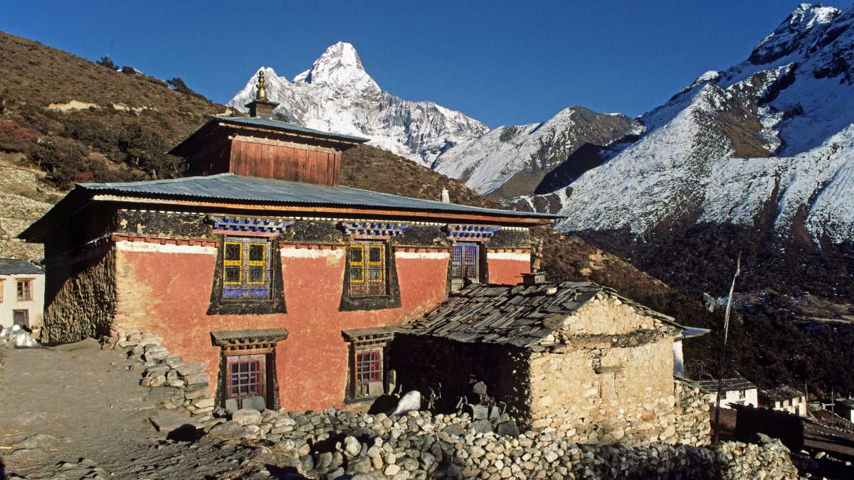 Mount Everest Climbers Visit the Pangboche Monastery to Pray for Safety