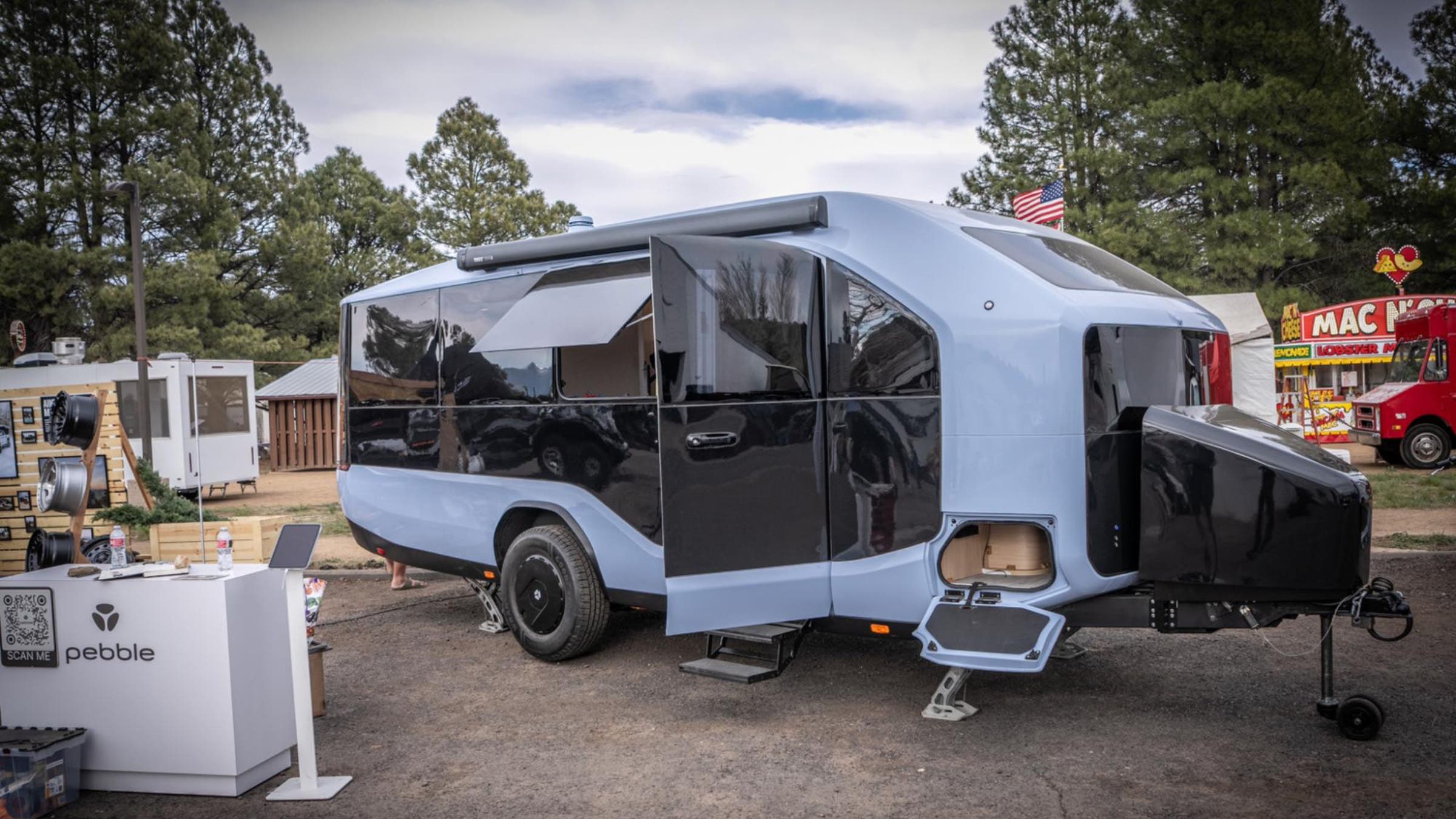 Pebble Flow electric trailer at 2025 Overland Expo West