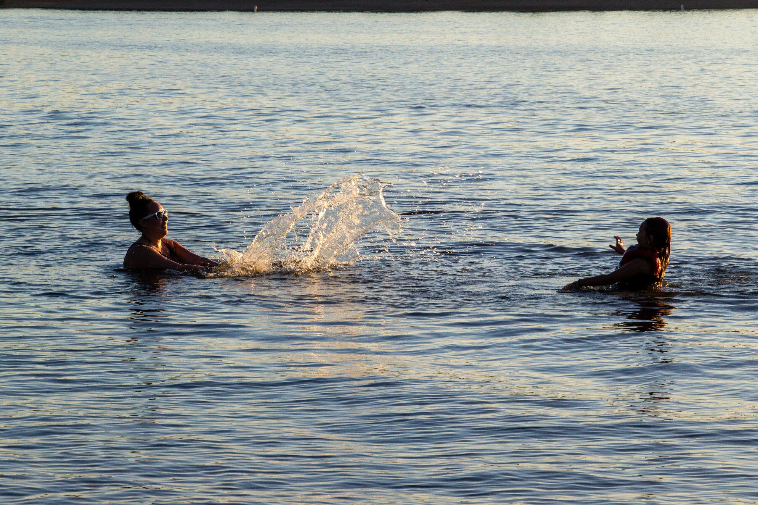 Swimming at Pawnee State Recreation Area