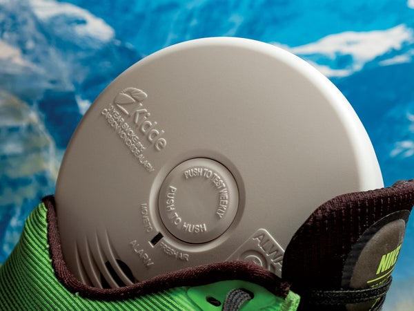 Carbon monoxide detector in a shoe