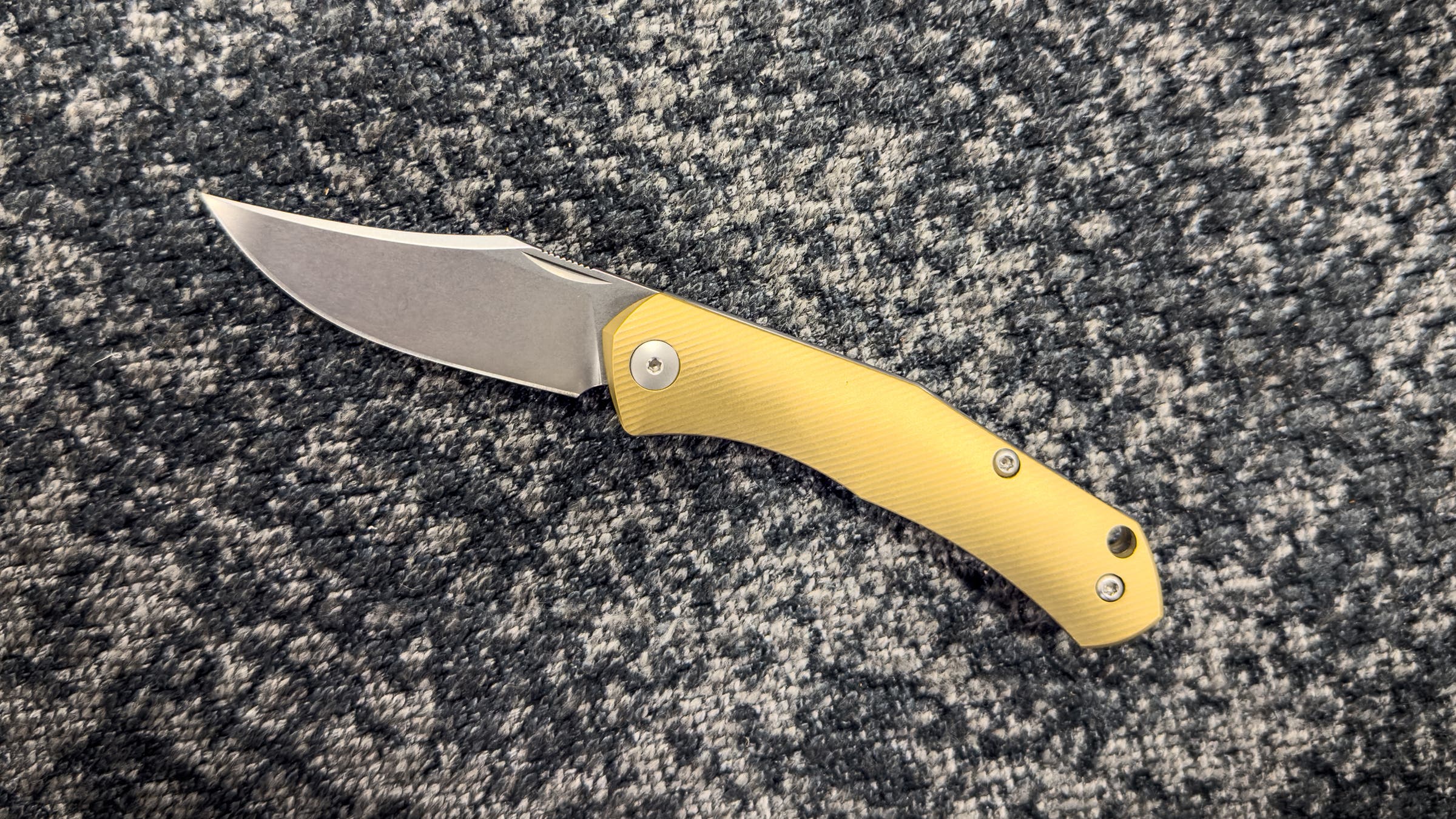 GiantMouse Ace Jutland Slipjoint Brass Knife Switchback Trade Show