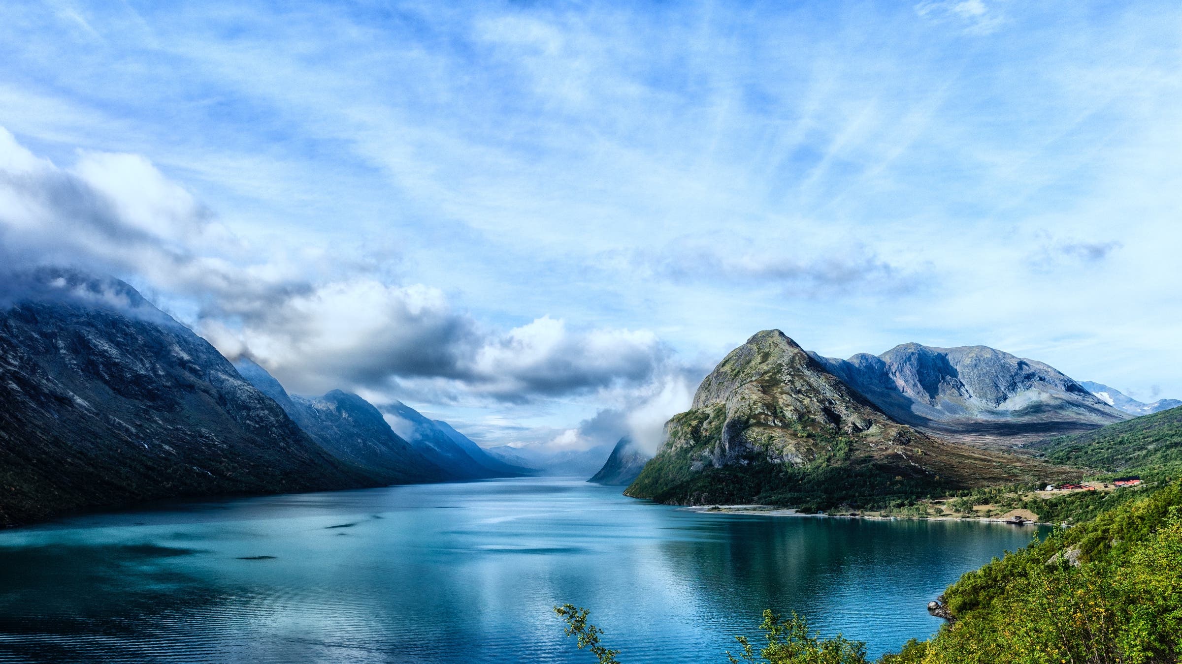 Fjord and mountains