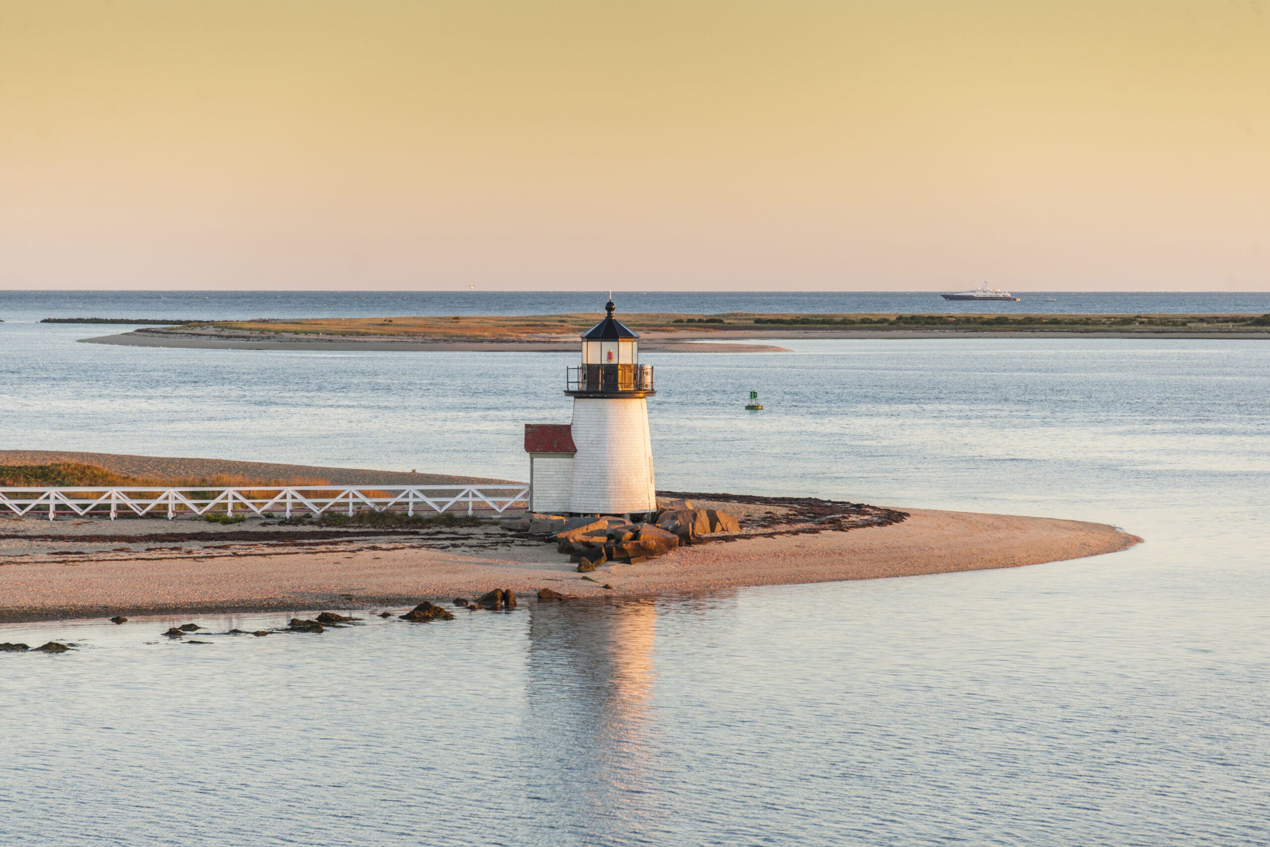 Brant Point Lighthouse on Nantucket Island 