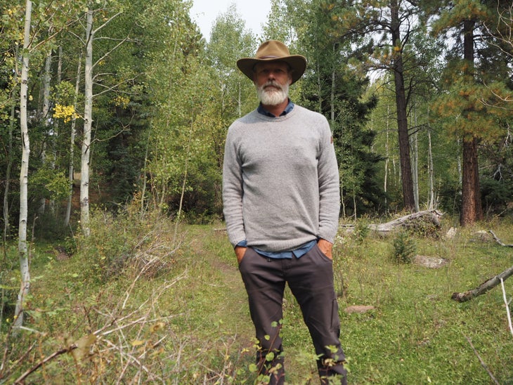 Man in woods