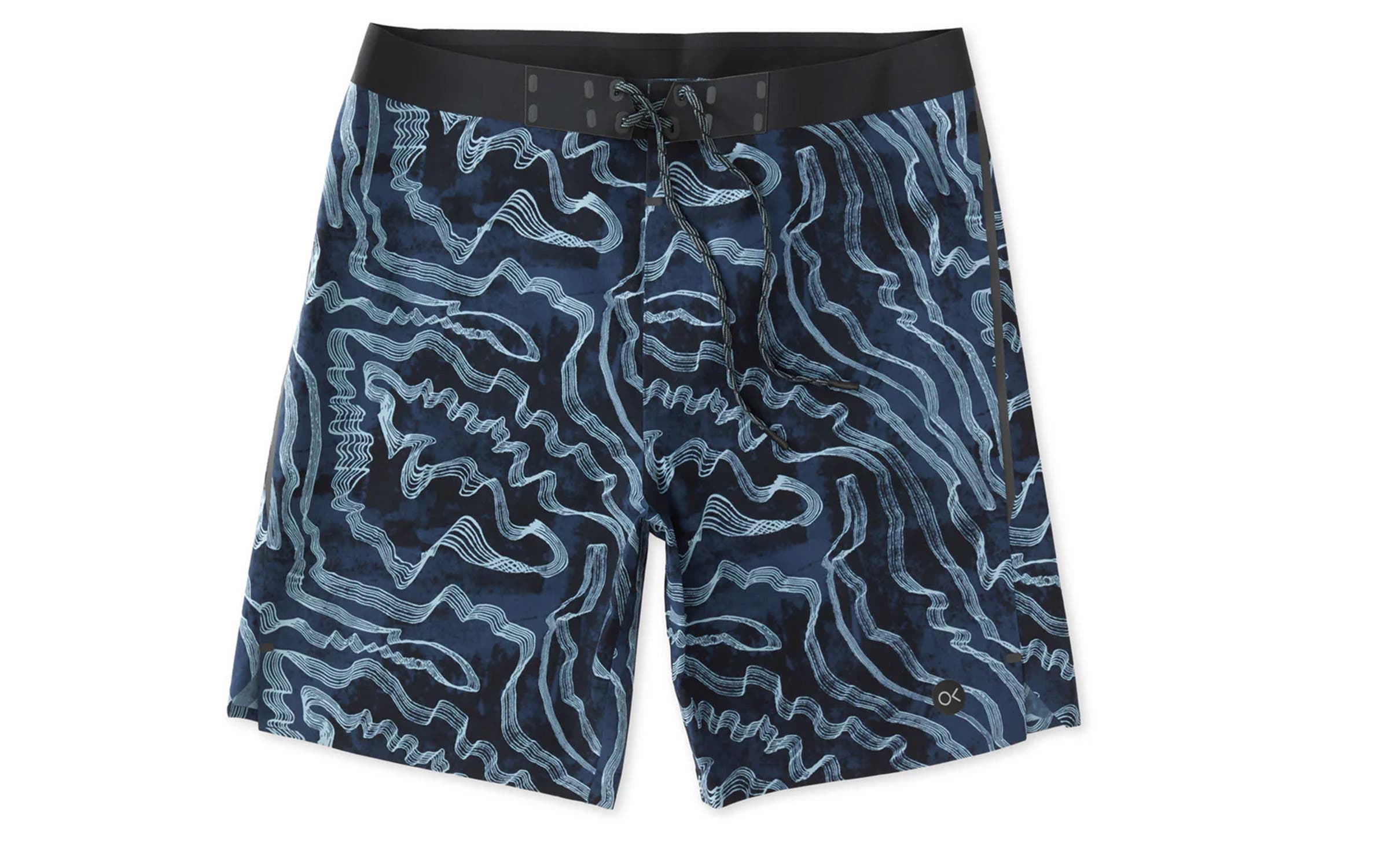 Men's boardshorts with wavy print