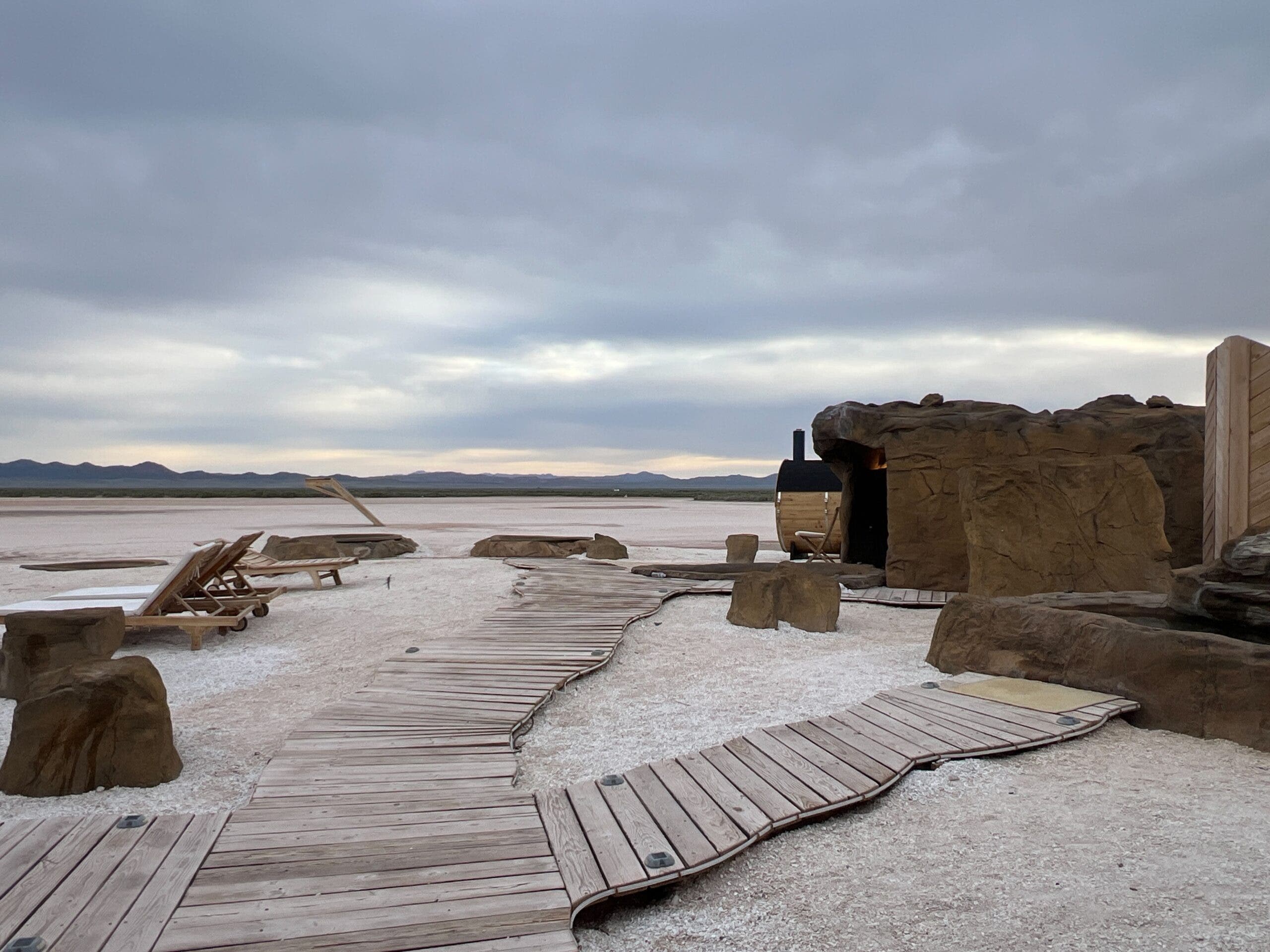 The hot springs at OutpostX, a desert sanctuary in Utah.