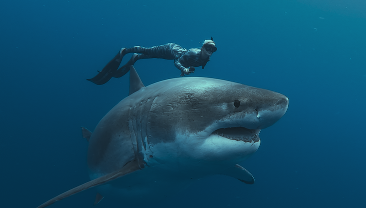 Ocean Ramsey, marine biologist and conservationist, is the subject of a new Netflix doc "Shark Whisper."