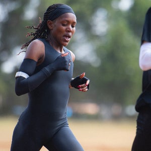 Faith Kipyegon training for the Breaking4 project