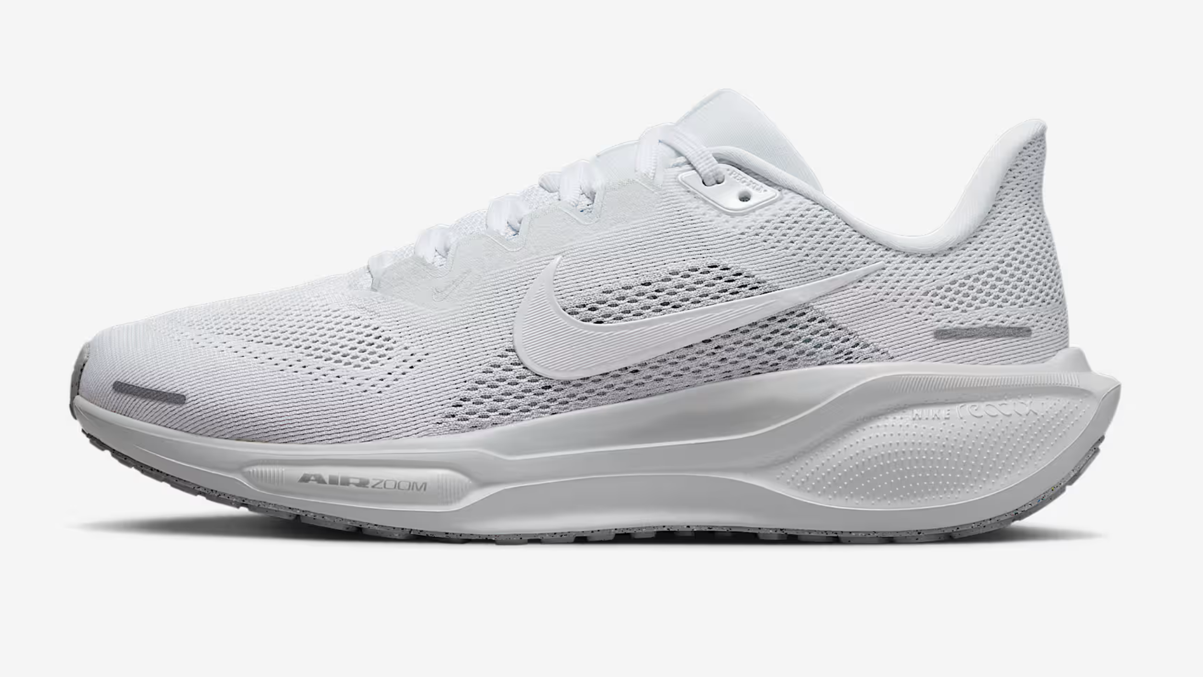 product photo of women's Nike Pegasus 41 running shoe in all white