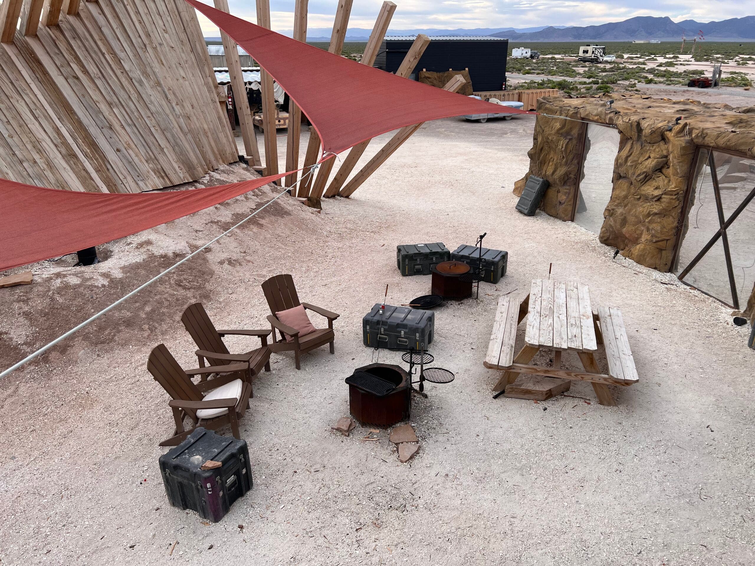 outdoor cooking area