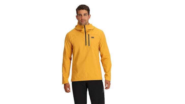 man in yellow hoodie