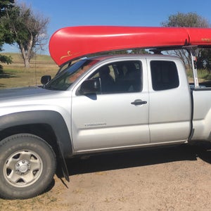 Tacoma with canoe on top