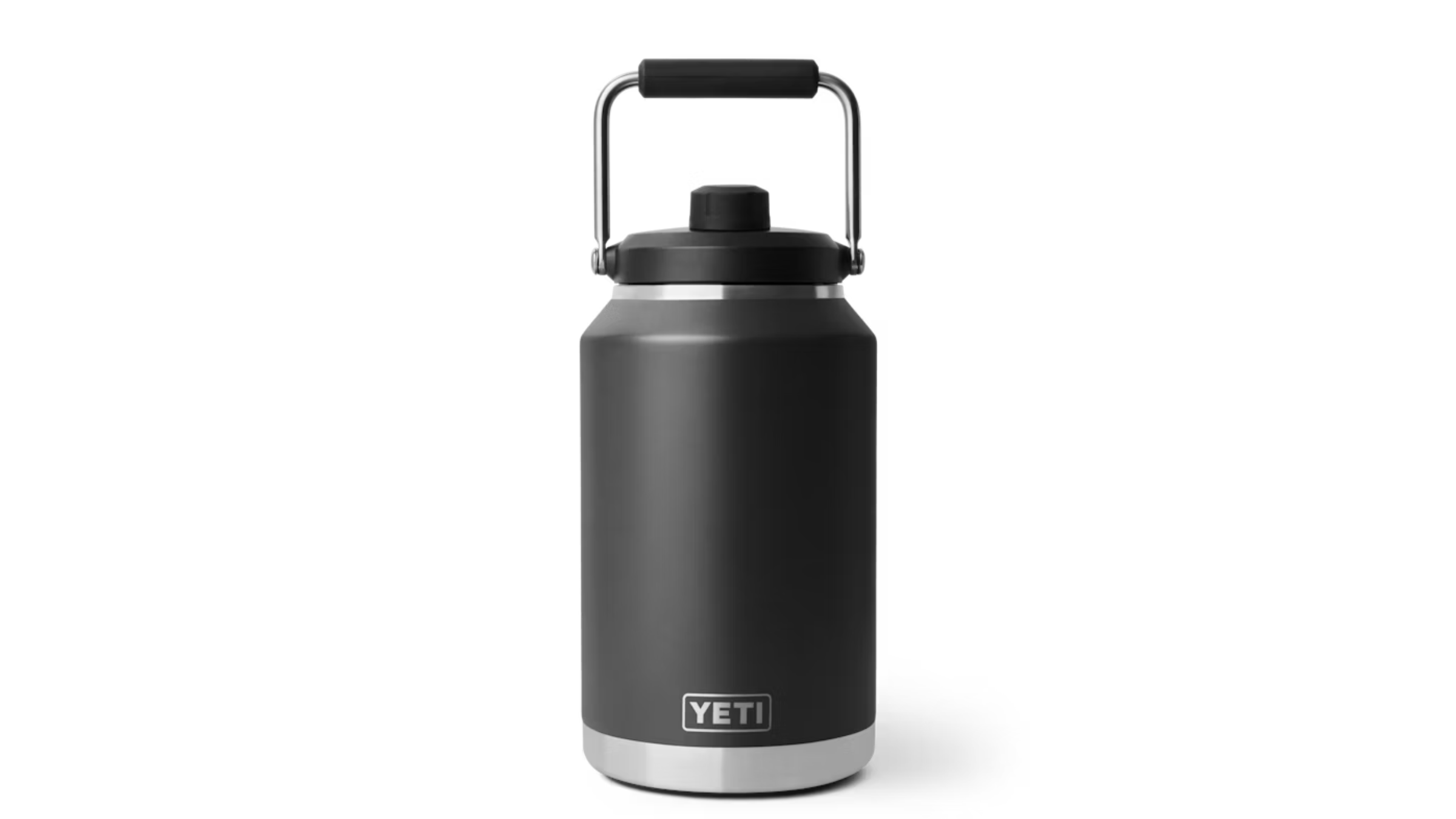 product image of black Yeti jug with handle and silver accents
