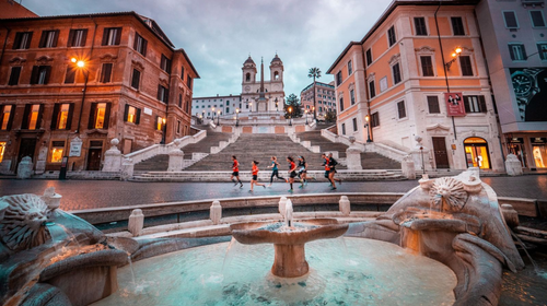 Running through Rome at sunrise is one of the best ways to see the city.
