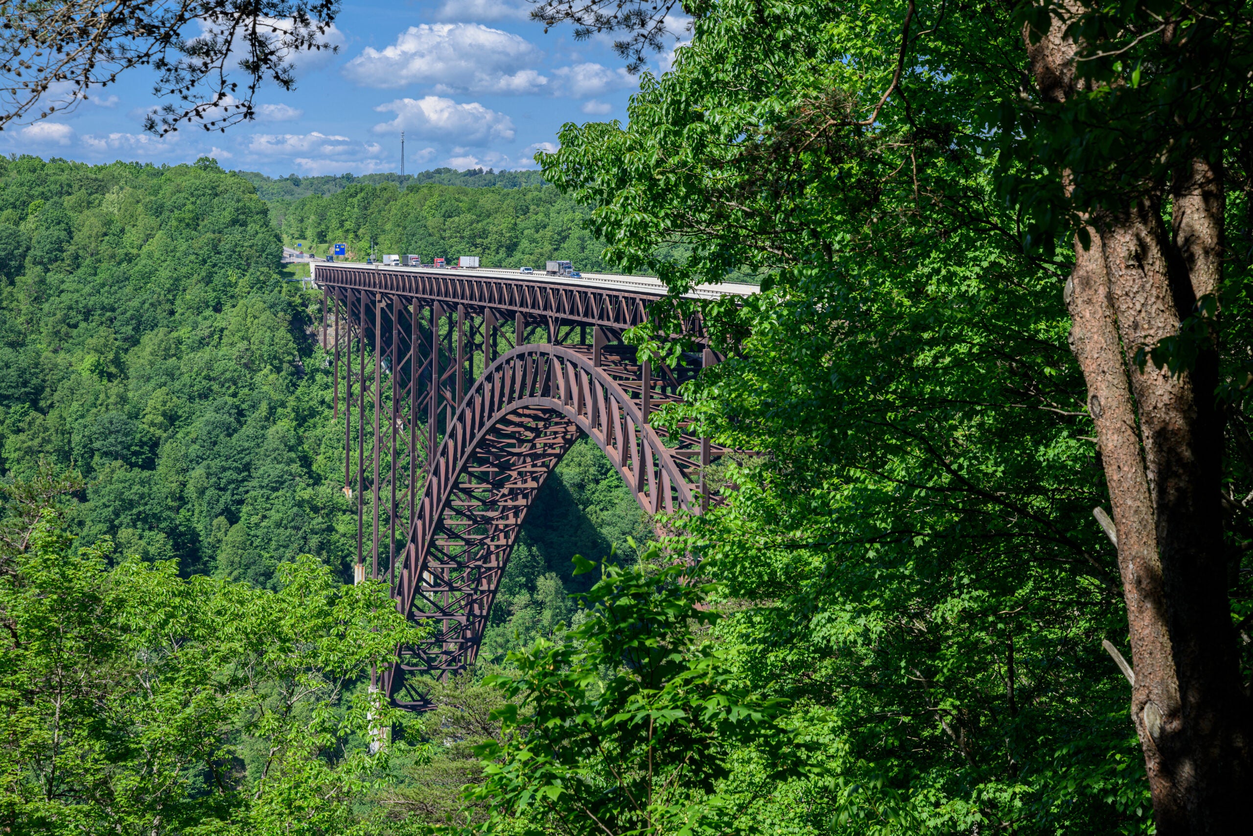 The New River Gorge Bridge near Fayetteville, West Virginia