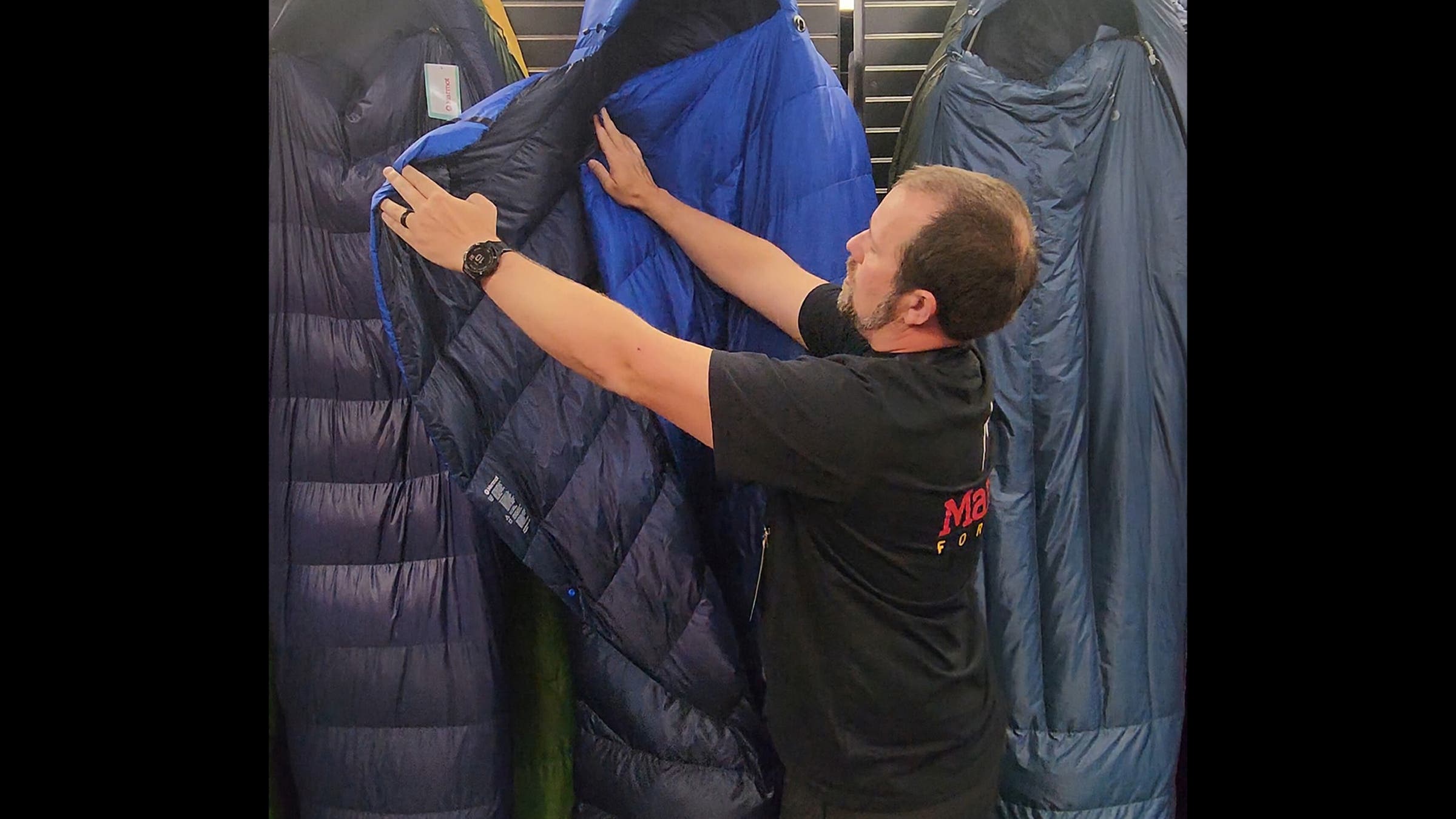 Marmot Wraptor magnetic car camping sleeping bag