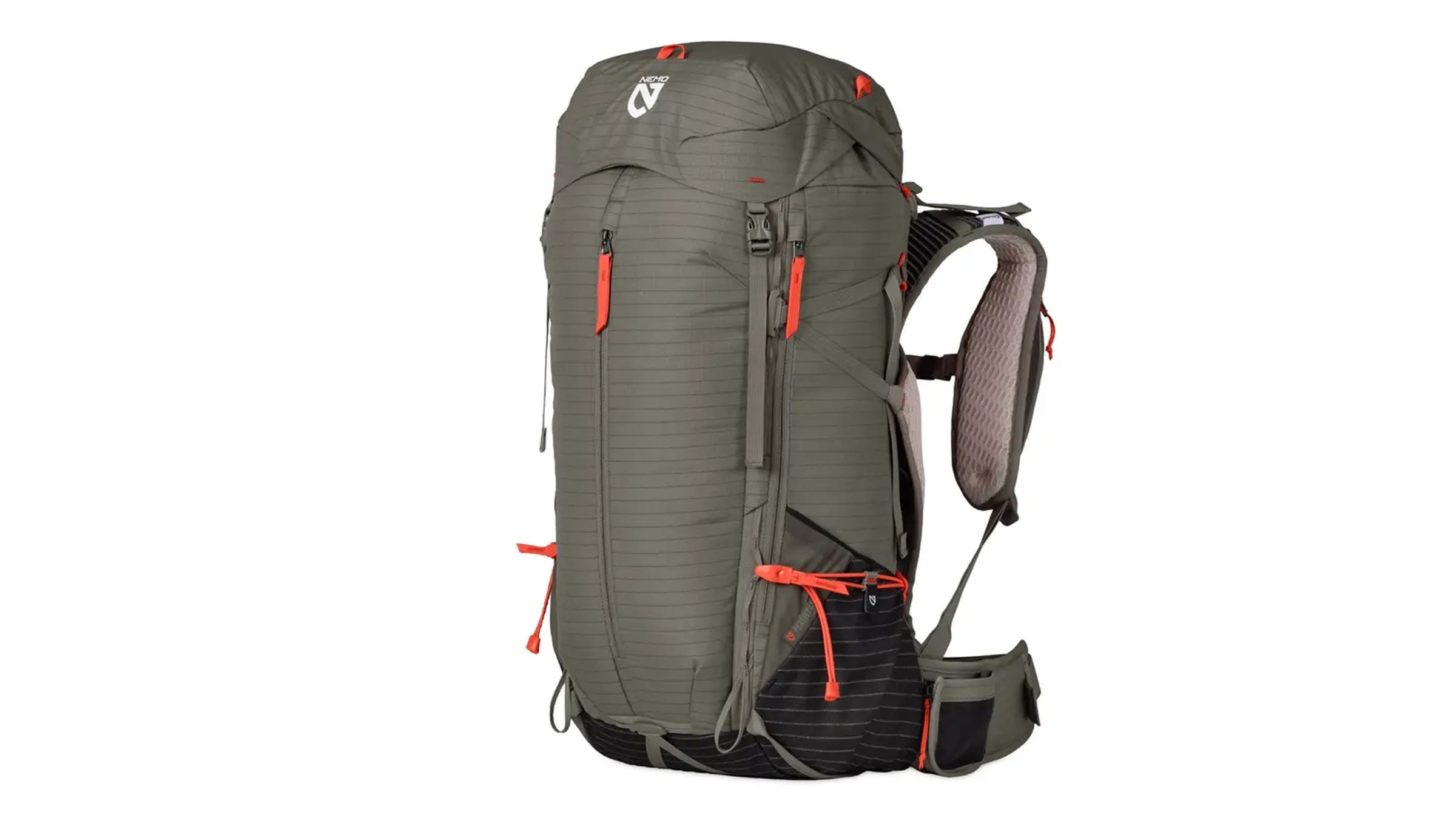 Closeup of Nemo Persist Backpack on white background