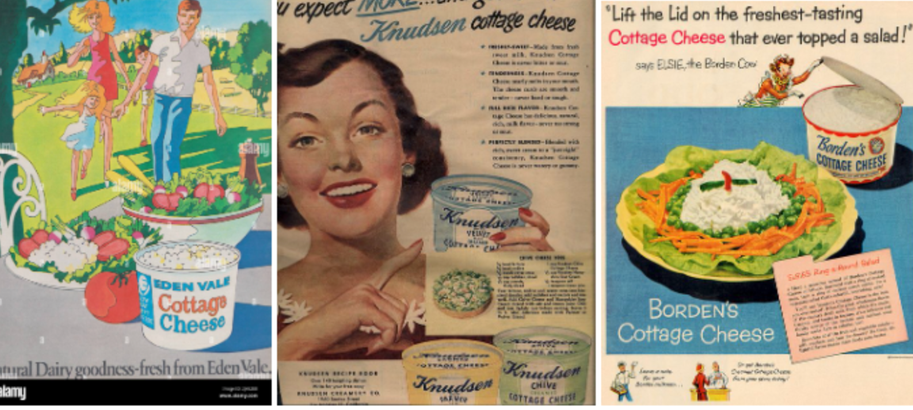 1950s cottage cheese ads