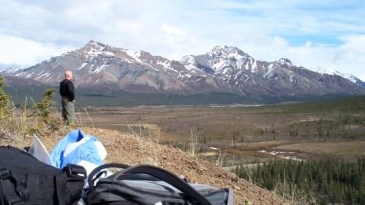 Dad on a solo backpacking trip in Alaska