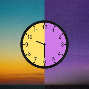 day and night with clock