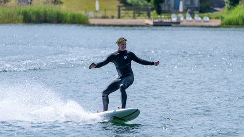 LindSurf electric surf board test ride