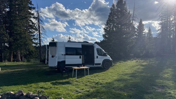 Camping in 2WD van