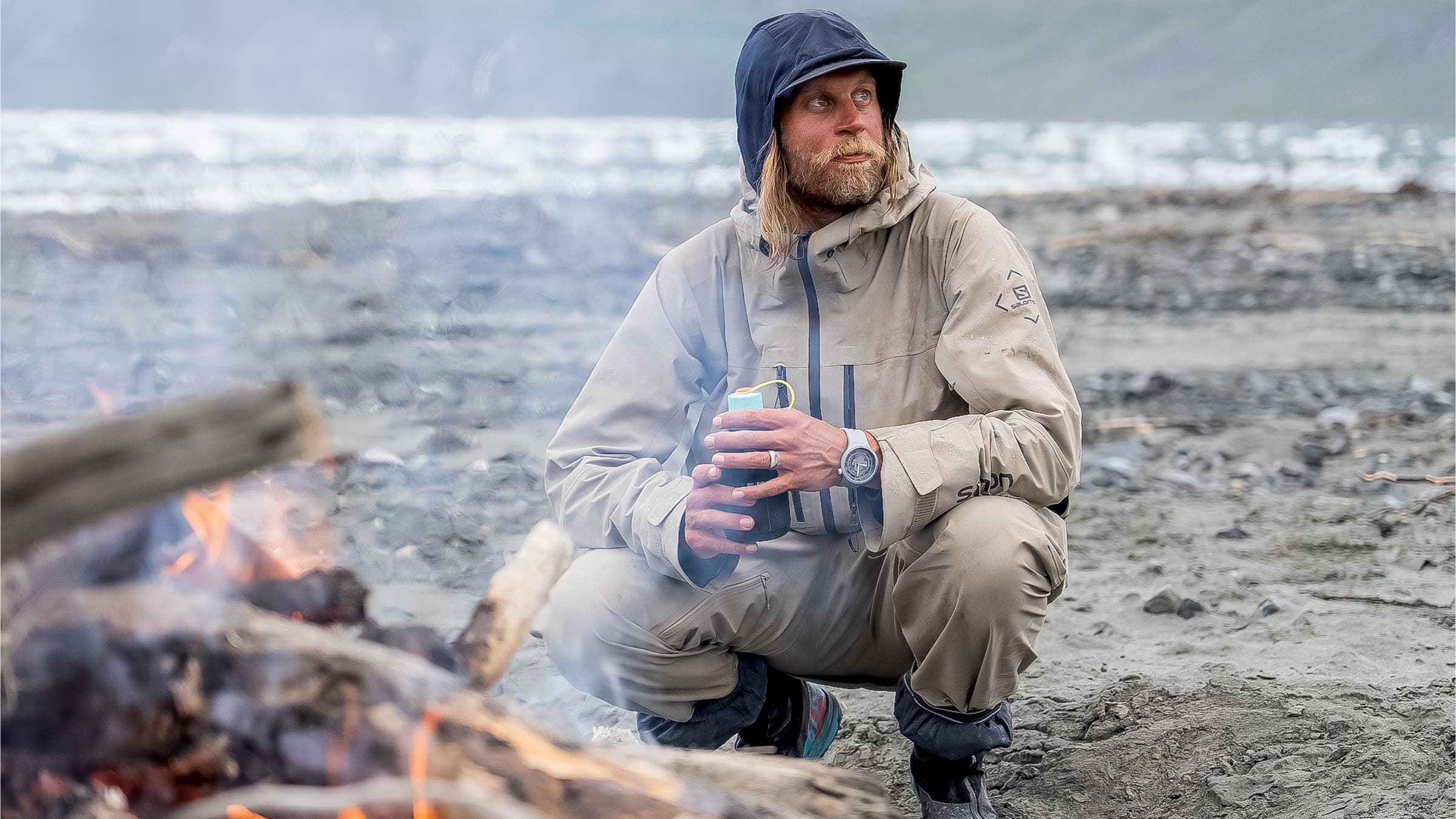 Cody Townsend on the beach