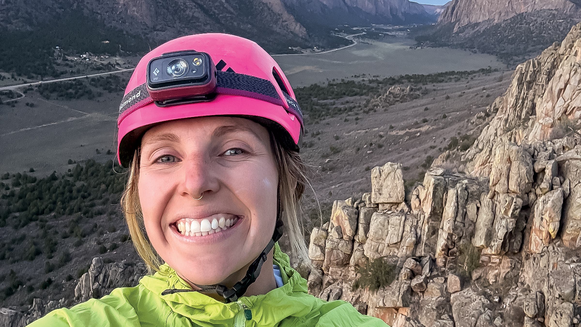 Courtney Hinrich climbing