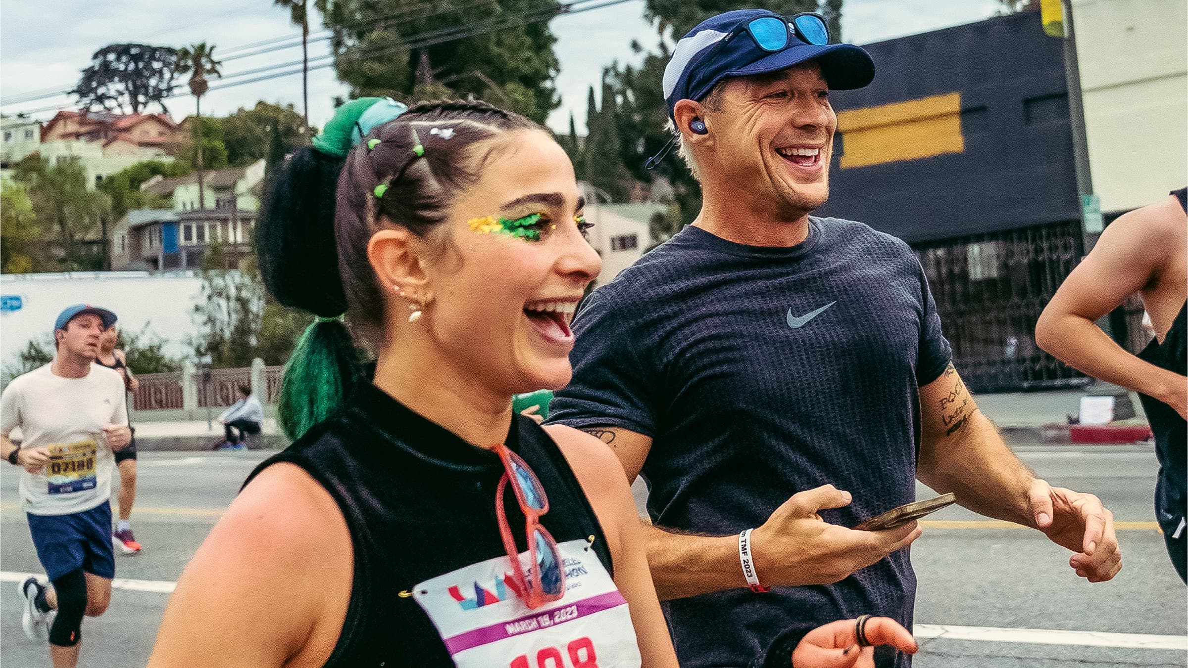 Alexi with Diplo at the 2023 L.A. Marathon