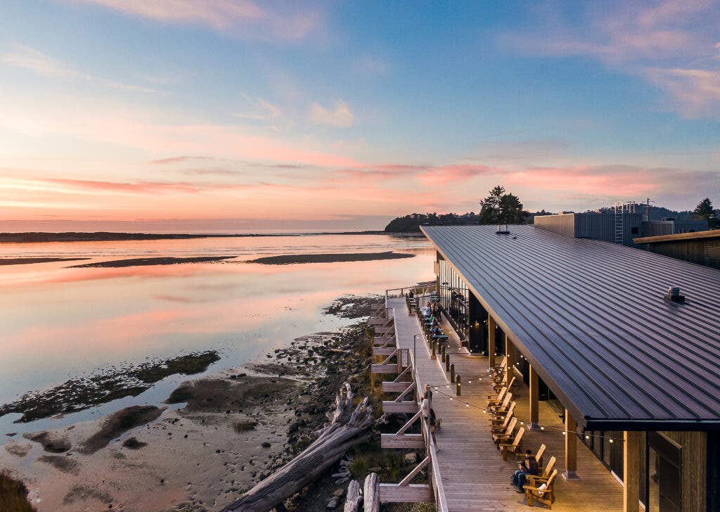 pelican brewing at siletz bay in oregon