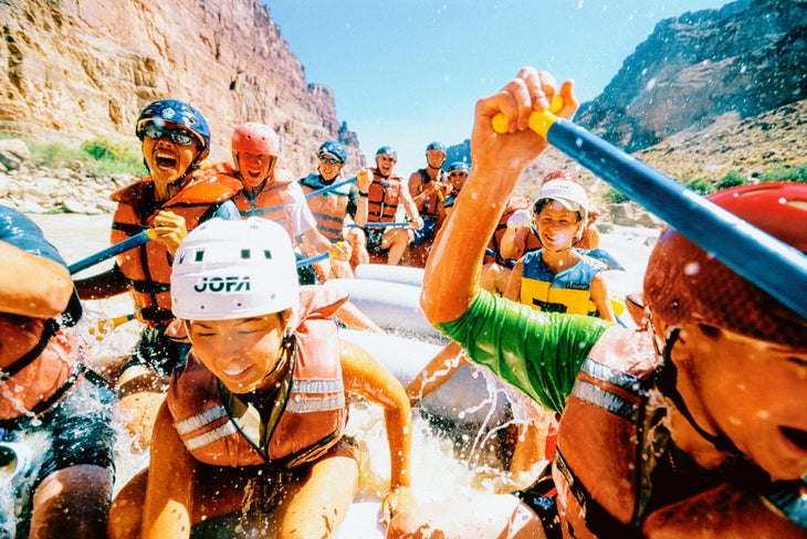 White water rafters