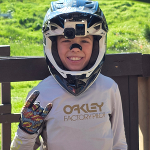 Wes Lukens, a 10-year-old mountain biker