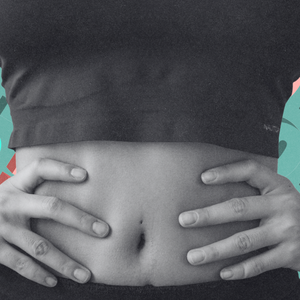 core strength myths, woman with hands on her stomach