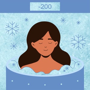 illustration of woman in cryo tank