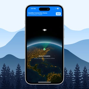 iphone over mountains