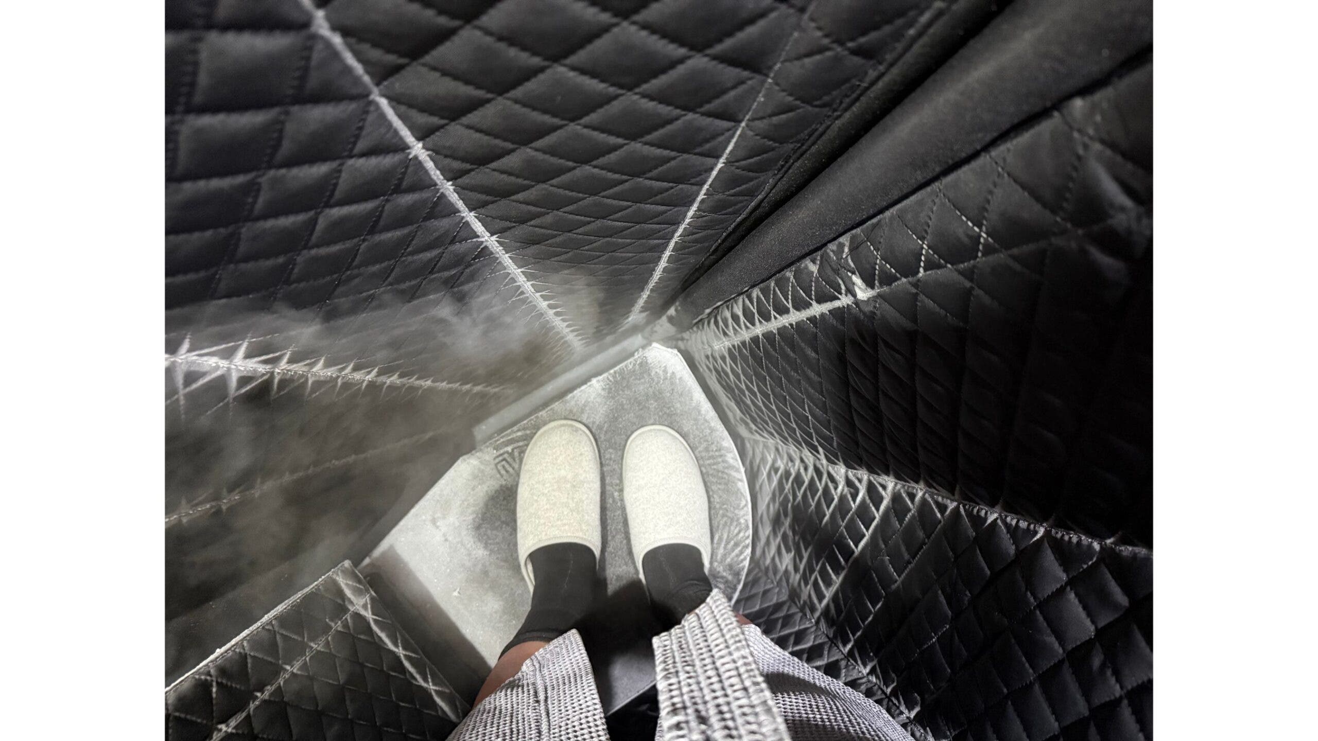 the inside of the cryotherapy chamber