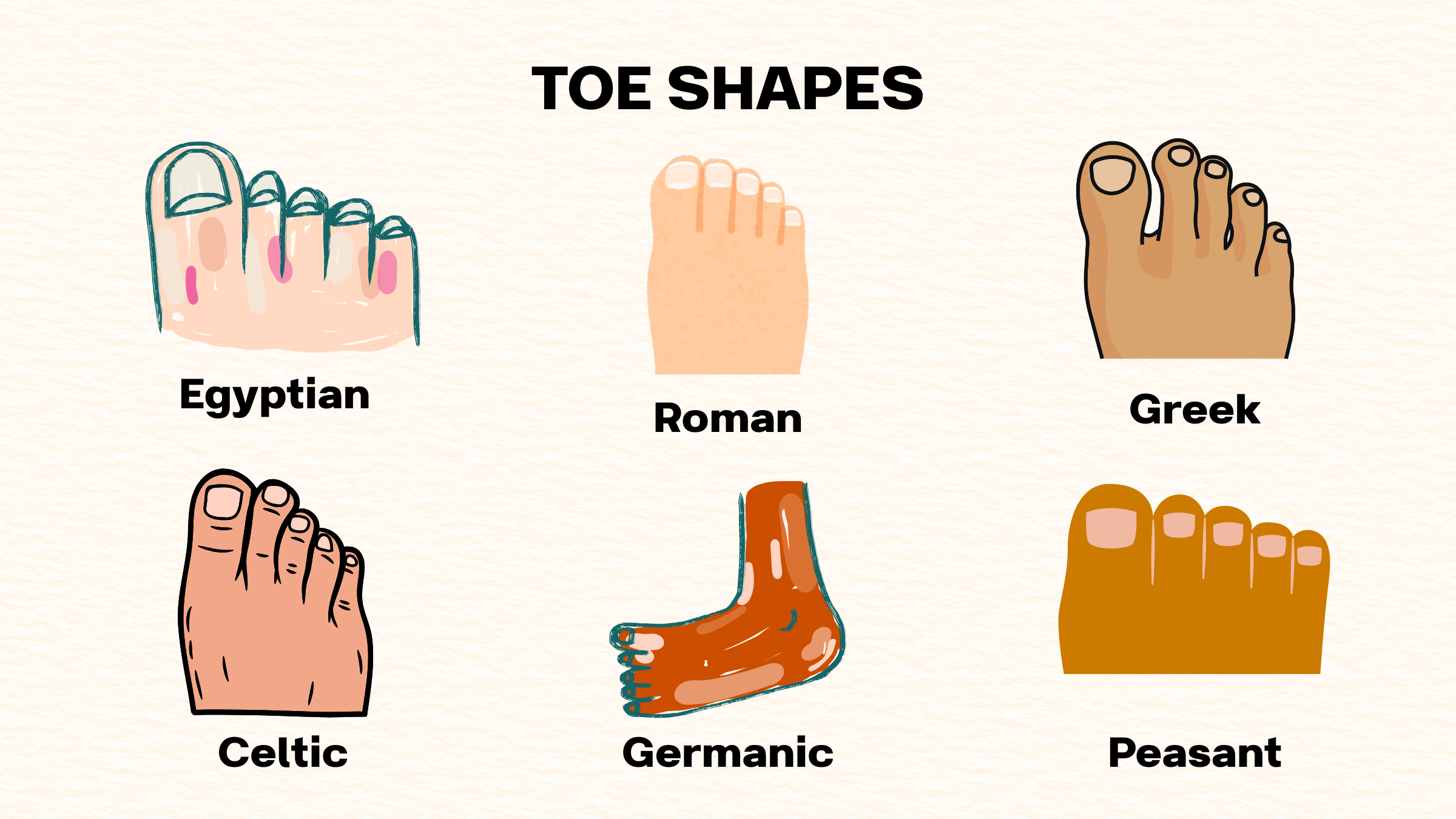 toe shapes