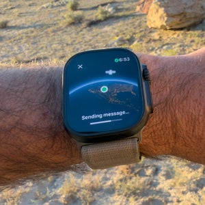 Apple Watch Ultra 3 connecting to a satellite