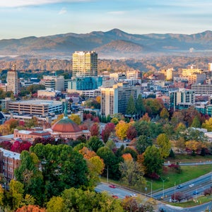 Asheville, North Carolina, is known its stunning Blue Ridge Mountains views.
