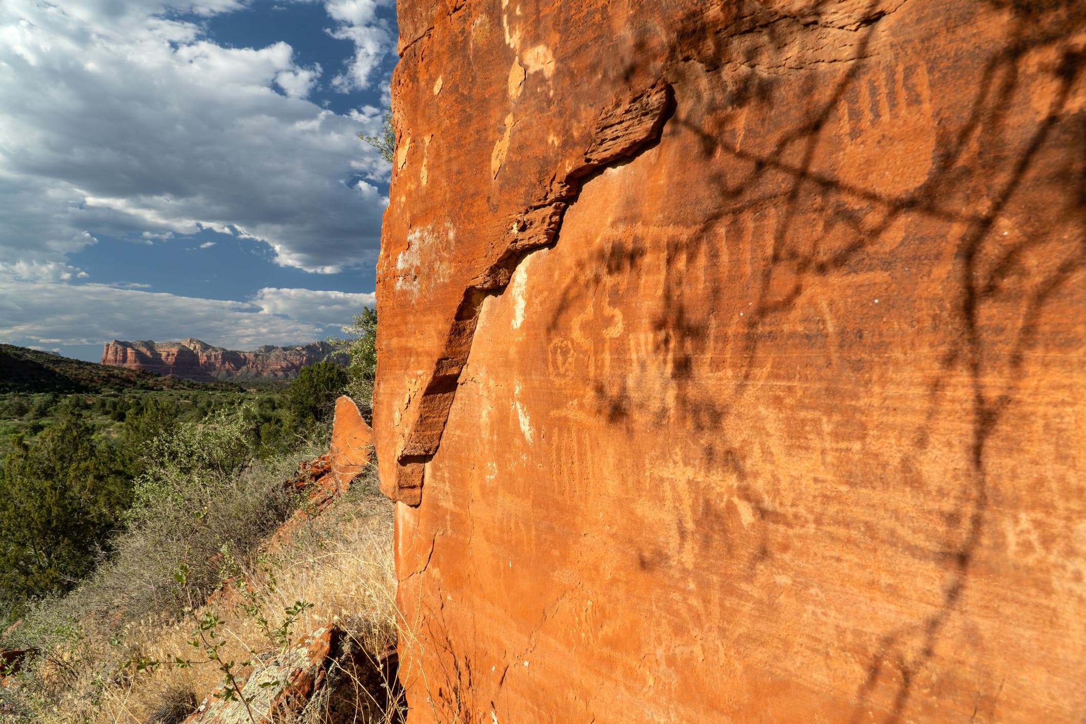 petroglyphs arizona church damaged