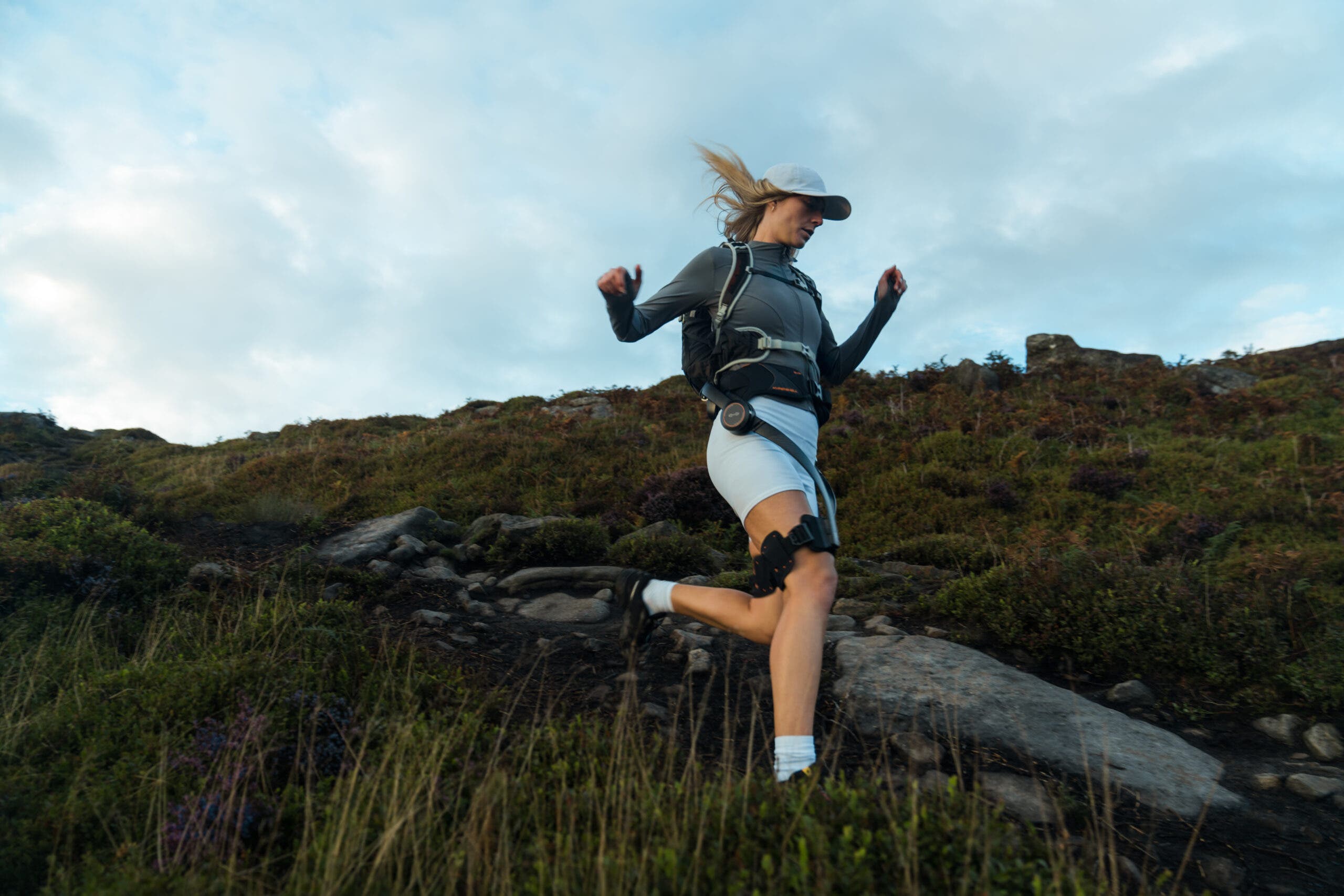 The Hypershell X Ultra being used on a trail run.