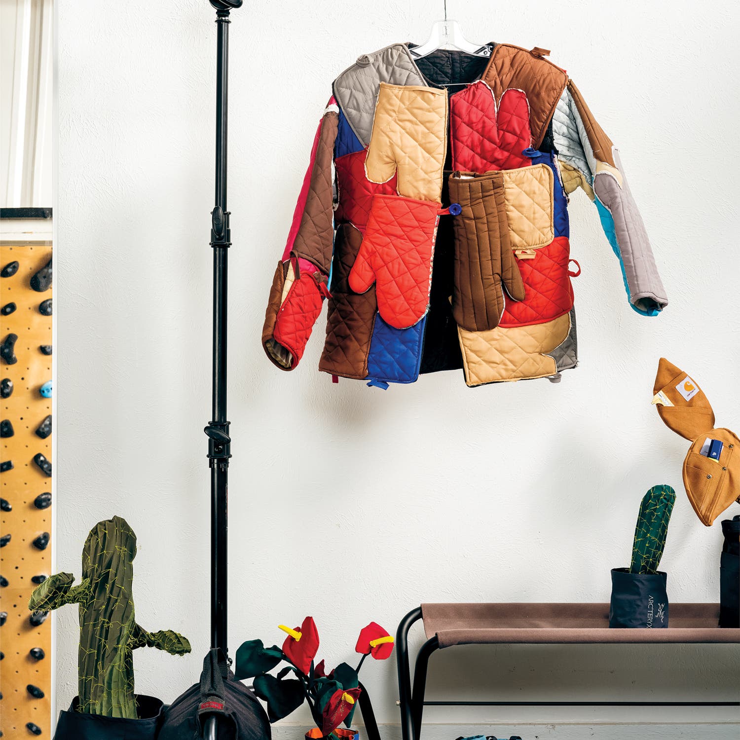 baking glove jacket hanging up